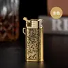 Encendedor de Pedernal con Tapa abatible y Llama Directa Única, Llama Azul Metálica, Regalo Creativo, Publicidad, Se Puede Enviar en Nombre de Lazada, Portátil