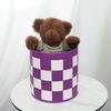 Balde de armazenamento de feltro cesta de lavanderia tecida à mão balde de armazenamento de brinquedos infantis espessado grande capacidade de armazenamento