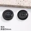 Botones imitación cuerno al por mayor, botones de resina para abrigos, botones de cuatro agujeros, botones para chaquetas de traje, botones redondos con diseño, botones decorativos para gabardinas y suéteres
