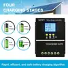 Controlador de carga para painel solar 12V-48V 100A carregador de bateria fotovoltaica display LCD retroiluminado