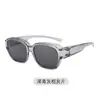Gafas de prescripción con un toque de alta gama para mujer, gafas de sol polarizadas para hombre, gafas de sol TR elegantes y que estilizan con una montura cuadrada grande para ciclismo en verano, estilo europeo y americano