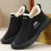 2026 Nuevos Zapatos de Hombre Invierno Zapatos de Algodón Cálidos Más Terciopelo Más Algodón Botines Slip-on Cómodos Botas de Nieve Versátiles Zapatos de Algodón