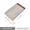 Cesta de Almacenamiento de Frutas Cesta de Pan Bandeja Rectangular de Ratán Japonés Cesta Doméstica de Plástico para Verduras Bandeja para Snacks de Sala de Estar