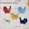 Broche de Gato com Sino Desenho Animado Estilo Coreano Tecido Enchimento de Algodão Gatinho Bolsa Acessório de Cabelo Sapato Chapéu Acessórios de Roupa