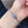 Pulseira de Diamantes Mossan Pulseira de Diamantes Redondos de 1 Quilate para Mulheres Pulseira de Diamantes de Platina Diamantes Cor D VVS1 Super Brilhantes Joias de Diamantes