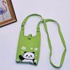 2024 Bolsa de Mão Mini de Tricô Guofeng Panda Bolsa de Celular Fashion Guofeng Bolsa de Ombro Bolsa Casual Versátil
