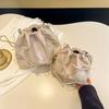 Bolso de Hombro Personalizado Versátil Estilo Extranjero para Mujer 2024 Nueva Moda Simple Lazo Bolso Balde Mochila de Viaje