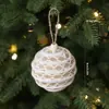 Accesorios de Bola Envueltos en Cuerda de Cáñamo de 8 cm Estilo Europeo y Americano de Nuevo Producto Transfronterizo Bola de Espuma Envuelto en Cuerda de Algodón Decoraciones Colgantes para Árbol de Navidad