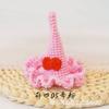 Chapéu de Aniversário Doce de Princesa Headwear Totalmente Feito à Mão Crochê Chapéu Alto de Lã Presilha de Cabelo Grampo de Cabelo de Crochê Presilha BB Fábrica Direta