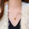 Collar con Colgante Anillo del Zodiaco Año Nuevo Caballo Pequeño para Mujer, Cadena para Suéter con Moneda Microincrustada, Cadena de Cuello de Alta Gama Moderna y Elegante