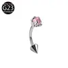 Nuevo Anillo para Ceja Banana de Titanio G23 de Amazon, Stud para Ceja, Bolas de Garra de Dragón, Joyería para Piercing de Aleación de Titanio F136 Anillo para Ceja