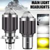 Farol de motocicleta H4 BA20D três pinos branco amarelo farol elétrico luz alta e baixa holofote integrado duas cores modificação