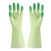 Guantes para Lavar Platos con Forro de Felpa para Limpieza del Hogar, Caucho Duradero, Extra Largos y Gruesos, Impermeables, Adecuados para Mujeres para Lavar Platos y Ropa