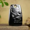 Colgante de jade Moyu Hetian de Xinjiang entre un pensamiento tallado doble cara mitad demonio mitad Buda Colgante de jade en vivo