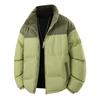 Chaqueta de Algodón Cálida Cortavientos de Color Contrastante con Cuello Alto para Invierno 2025 Chaqueta para Hombres y Mujeres Estilo Hong Kong Casual