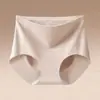 Calzones Sexy de Seda Cepillada para Mujer, Entrepierna de Seda de Morera 10A, Cómodos y Amigables con la Piel, Cintura Alta, Control de Abdomen Elástico, Calzones para Mujer