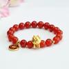 Pulsera Personalizada de Ágata Roja para el Año del Dragón, Pulsera del Zodiaco, Joyería de Año de Nacimiento al por Mayor y Dropshipping S3111606