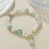 Pulsera de Perlas de Agua Dulce Cuentas Elásticas Pulsera Estilo Chino Nuevo Cristal Natural Nueva Moda Regalo Original de Vacaciones Mayoreo
