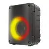 Promoção de Presente alto valor de cor grande volume subwoofer estéreo mini portátil com luz giratória RGB luz de chama luz em forma de U