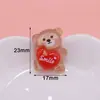 Urso Coelho de Gelo Fofo Resina Artesanal DIY Gel de Creme Presilha de Cabelo Corda de Cabelo Capa de Celular Material de Carro Elétrico
