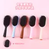 Peine de Hueso con Mango Largo Vertical Peine de Cerdas Masajeador para el Hogar Estudiante Peine de Cubo de Aire Peine de Curva Grande Peine de Aire para Cabello Esponjoso