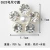 Novos acessórios de florzinha de strass em liga para DIY, tiaras de liga, acessórios de cabelo, estoque direto para atacado 5523-5554
