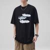 Verano Nueva Camiseta Simple con Estampado de Letras Algodón Puro Estilo Coreano Suelta Moderna Marca Deportiva Camiseta Base Manga Corta Top Cuerpo