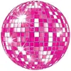 Patch de Vidro Bola de Espelhos Colorida Moda Estilo Xadrez Pequeno Rosa Preto e Branco Ímã de Geladeira Magnético Macio Decoração