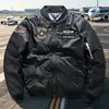 Militar Exterior para Hombre Traje de Vuelo de Doble Cara Chaqueta de Aviador Acolchada de Algodón Gruesa Talla Extra 9987A