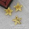 Jóias DIY Cobre Banhado a Ouro 24K Preservação de Cor 8,5mm Base de Flor Tridimensional de Cinco Pétalas Acessórios para Jóias B1752
