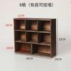 Estante para tazas de té de madera maciza al por mayor, estante vintage de escritorio para juego de té, almacenamiento montado en la pared, Pabellón Duobao, estante antiguo simple