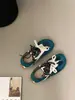 Zapatos Individuales Casuales de Moda para Mujer con Bloques de Color Retro de Encaje, Nuevos de Primavera 2026 Coreanos
