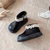 Botines con Adorno de Encaje para Niña 2026 Otoño/Invierno Botas de Algodón con Felpa Estilo Coreano Botas de Princesa para Niños Botas Martin para Bebé