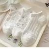 Meias Curtas Femininas para Primavera e Outono, Absorventes de Suor, Resistentes a Odores, Estilo Japonês Fofo, Modernas, Versáteis, Meias Curtas Finas para Primavera/Verão para Estudantes