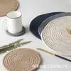 Mantel individual de cuerda de algodón, Mantel tejido con aislamiento térmico para mesa de comedor, Posavasos de estilo nórdico para café, Mantel redondo con aislamiento térmico para taza del hogar