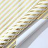 Papel Enrollado Grande Más Vendido de Amazon, Papel Recubierto con Estampado Dorado, Puntos Dorados, Rayas Diagonales, Papel de Regalo al Por Mayor