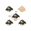 Accesorios para Joyería de Aleación con Goteo de Aceite DIY Colgantes de Mariposa Oscura Murciélago Pendientes Pendientes Pulsera Colgante W508