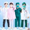 Uniformes de Médico Enfermera para Niños Juego de Casa Actuación Experimento Científico Desempeño de Roles Bata Blanca Disfraz Médico Juguetes