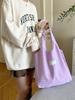 3921 Chaleco a Rayas Bolso de Lona para Mujer Verano Estudiante Portátil para Libros Hombro Gran Capacidad Bolso Tote Bolsa de Compras