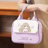 Bolsa Térmica para Marmita, Bolsa Tote Bento, Pouch de Almoço Espessado, Bolsa de Almoço Estilosa e à Prova d'Água para Alunos do Ensino Fundamental