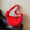 Bolsa Transversal de Ombro Feminina de Grande Capacidade para Mercado de Nicho Transfronteiriço, Tecido de Nylon Novo 2026, com Toque de Luxo, Bolsa Casual Estilo Bolinho