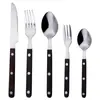 Vajilla de Acero Inoxidable 304 Luna Nueva, Cuchillo para Bistec Estilo Occidental de Alta Calidad, Tenedor, Cuchara, Cuchara para Remover Café y Tenedor de Postre Estilo Coreano
