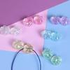Cielo Estrellado Luminoso Color AB Translúcido Garra de Gato Pulsera de Abalorios Acrílicos con Agujero Vertical Colgante Accesorios de Joyería DIY