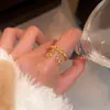 Anel Aberto de Moeda de Pônei Dourado para Mulheres, Anel Exquisito de Dedo Indicador de Alto Padrão Vintage, Anel de Design de Nicho para o Ano de Nascimento