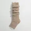 Meias-calça de tricô com pé para outono e inverno femininas, aquecedores de panturrilha térmicos espessados, meias brancas folgadas estilo japonês Y2K da moda
