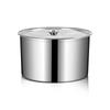 Acero Inoxidable 304 Taza de Sabor Commercial Hotel Cocina Cuenco para Condimentos Cuenco para Huevos No Magnético Espesado Taza de Sabor Redonda con Tapa
