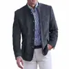Chaqueta de Trabajo Retro de Gamuza Resistente Transfronteriza Europea y Americana Chaqueta de Traje Casual Retro Americana para Hombre