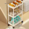 Estante de Almacenamiento junto a la Lavadora en el Baño, Gabinete Móvil de Múltiples Niveles para Detergente de Lavandería, Carrito Pequeño para Baño, Lavabo y Balcón