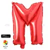 16 pulgadas Grande Rojo Perforado Imitación Hermoso Alfanumérico A~Z 0-9 Habitación de Boda Decoración de Cumpleaños Arreglo Globos