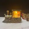 Lámpara de Velas Tren Luminoso de Navidad Lámpara de Viento Pequeña Luz Nocturna Adorno Regalo de Navidad para Niños Exhibición en Ventana Adorno de Navidad